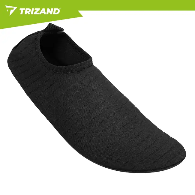 Trizand Zwarte waterschoenen maat 42 voor strand zwembad en watersport met antislip zool en comfortabele pasvorm