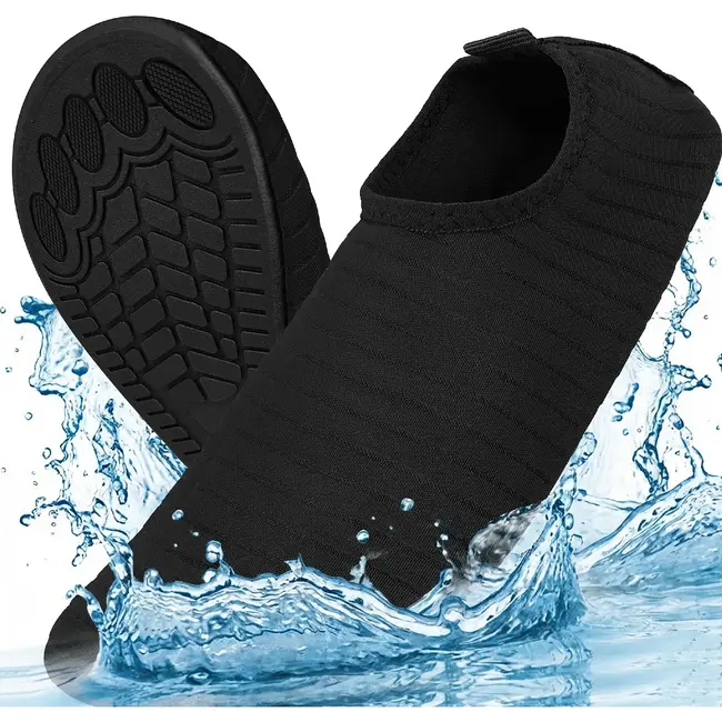 Trizand Zwarte waterschoenen maat 41 voor strand zwembad en watersport met antislip zool en comfortabele pasvorm
