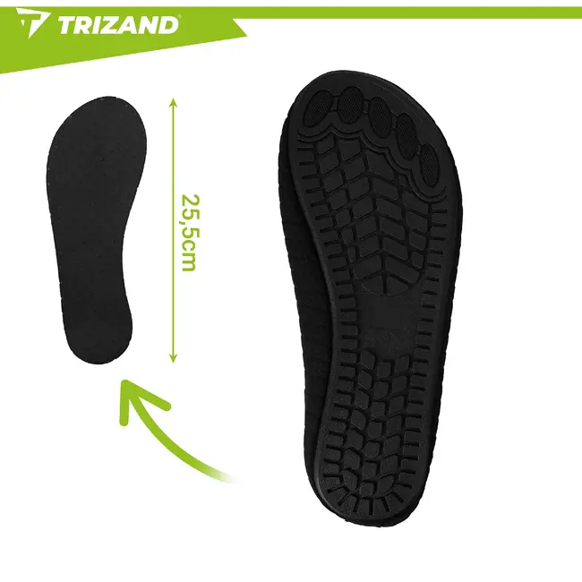 Trizand Zwarte waterschoenen maat 41 voor strand zwembad en watersport met antislip zool en comfortabele pasvorm