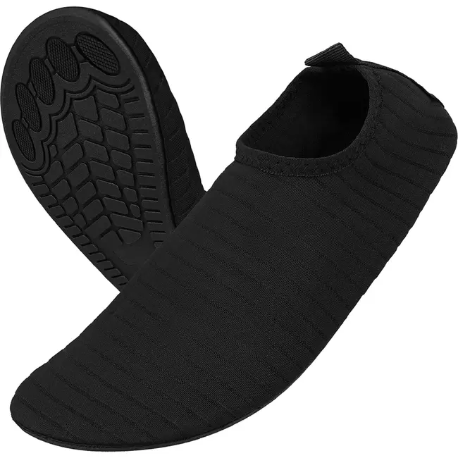 Trizand Zwarte waterschoenen maat 39 voor strand, zwembad en watersport met antislip TPE zool, flexibele pasvorm en laag gewicht