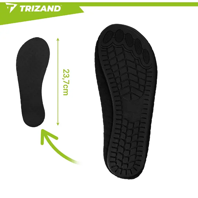 Trizand Zwarte waterschoenen maat 39 voor strand, zwembad en watersport met antislip TPE zool, flexibele pasvorm en laag gewicht