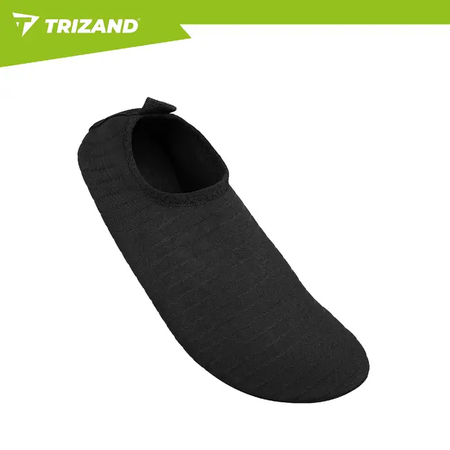 Trizand Zwarte waterschoenen maat 39 voor strand, zwembad en watersport met antislip TPE zool, flexibele pasvorm en laag gewicht
