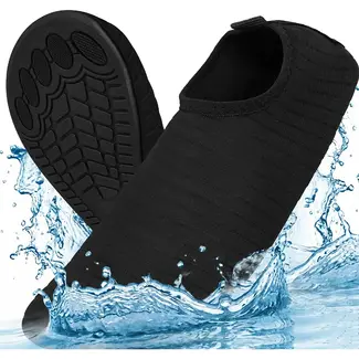 Trizand Zwarte waterschoenen maat 40 voor strand zwembad en watersport met antislip zool en comfortabele pasvorm