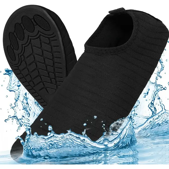 Trizand Zwarte waterschoenen maat 40 voor strand zwembad en watersport met antislip zool en comfortabele pasvorm