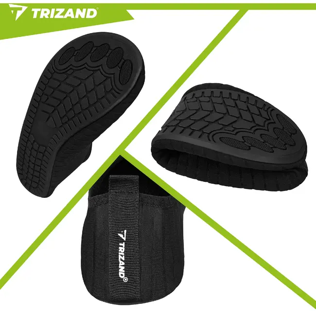 Trizand Zwarte waterschoenen maat 38 voor strand, zwembad en watersport met antislip TPE zool, flexibele pasvorm en laag gewicht