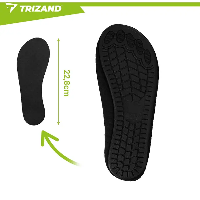 Trizand Zwarte waterschoenen maat 37 voor strand, zwembad en watersport met antislip TPE zool, flexibele pasvorm en laag gewicht