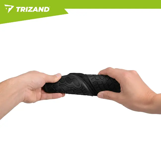 Trizand Zwarte waterschoenen maat 37 voor strand, zwembad en watersport met antislip TPE zool, flexibele pasvorm en laag gewicht