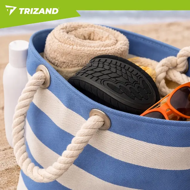 Trizand Zwarte waterschoenen maat 37 voor strand, zwembad en watersport met antislip TPE zool, flexibele pasvorm en laag gewicht