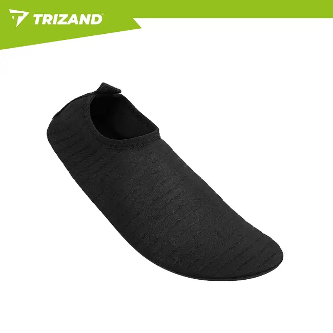 Trizand Zwarte waterschoenen maat 36 voor strand, zwembad en watersport met antislip TPE zool, flexibele pasvorm en laag gewicht
