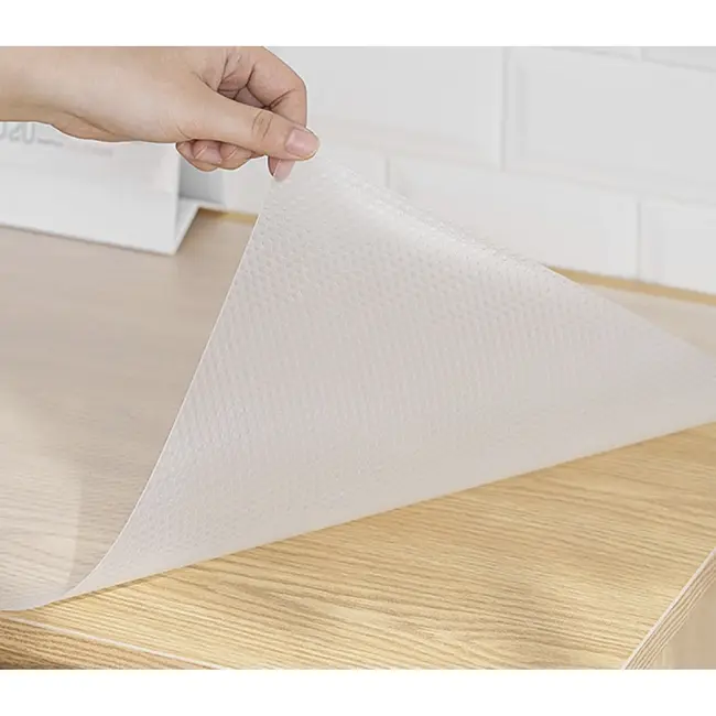 Ruhhy Transparant witte antislip lade mat 300 x 50 cm voor keuken, kast en opberglades in huis