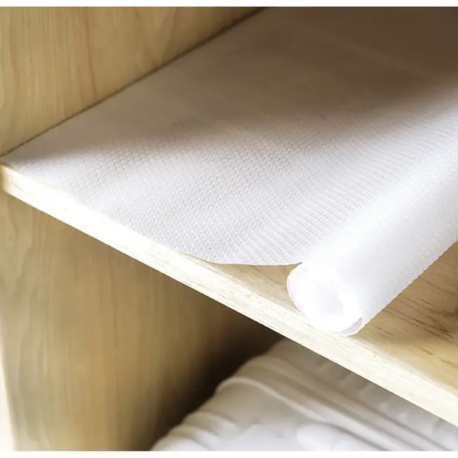Ruhhy Transparant witte antislip lade mat 300 x 50 cm voor keuken, kast en opberglades in huis