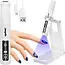 Soulima Draagbare UV LED nagellamp 3 W met 30 en 60 seconden standen, LCD-display, USB-C en houder voor hybride lak