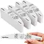 Soulima Nagelvijlen 100 stuks 100/180 grijs zebra, smalle bootvorm met verstevigde kern voor manicure en pedicure