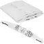 Soulima Nagelvijlen 100 stuks 100/180 grijs zebra, smalle bootvorm met verstevigde kern voor manicure en pedicure