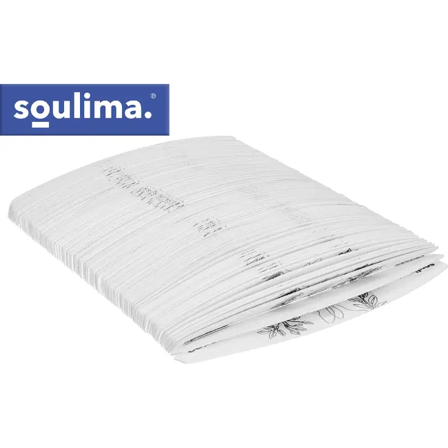 Soulima Nagelvijlen 100 stuks 100/180 grijs zebra, smalle bootvorm met verstevigde kern voor manicure en pedicure