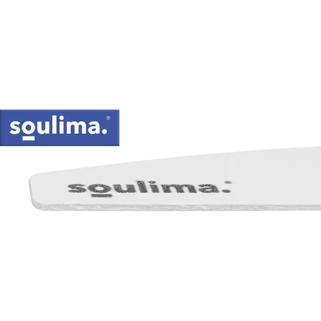 Soulima Nagelvijlen 100 stuks 100/180 grijs zebra, smalle bootvorm met verstevigde kern voor manicure en pedicure