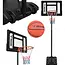 Trizand Staande basketbalpaal 259 cm met verstelbare ringhoogte 150 tot 210 cm, vulbare voet, bord, net en bal