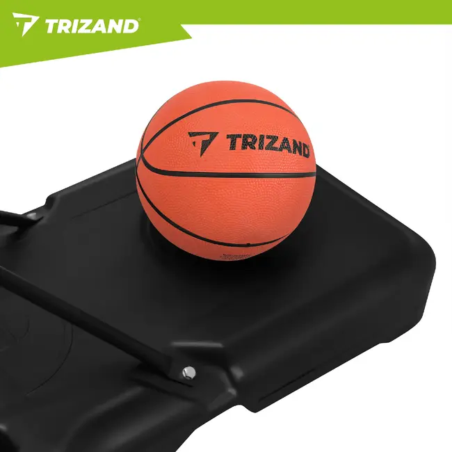 Trizand Staande basketbalpaal 259 cm met verstelbare ringhoogte 150 tot 210 cm, vulbare voet, bord, net en bal