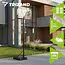 Trizand Verstelbare basketbalpaal 135-305 cm met 112,5 x 71 cm bord, 45 cm ring, wielen en 50 liter basis voor thuisgebruik