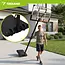 Trizand Verstelbare basketbalpaal 135-305 cm met 112,5 x 71 cm bord, 45 cm ring, wielen en 50 liter basis voor thuisgebruik