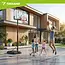 Trizand Verstelbare basketbalpaal 135-305 cm met 112,5 x 71 cm bord, 45 cm ring, wielen en 50 liter basis voor thuisgebruik