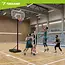 Trizand Verstelbare basketbalpaal 135-305 cm met 112,5 x 71 cm bord, 45 cm ring, wielen en 50 liter basis voor thuisgebruik