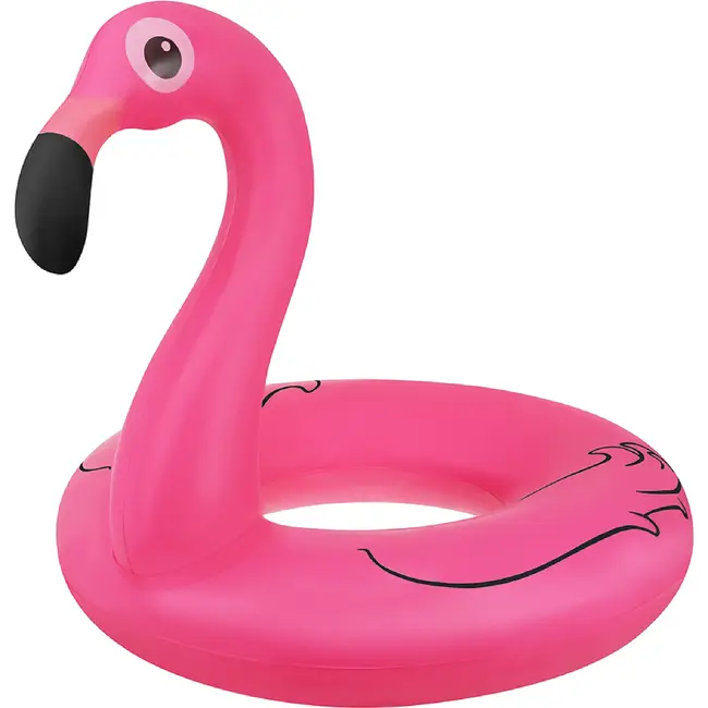 Trizand Opblaasbare flamingo zwemband 102 cm van PVC voor zwembad, strand en vakantie met maximale belasting 150 kg