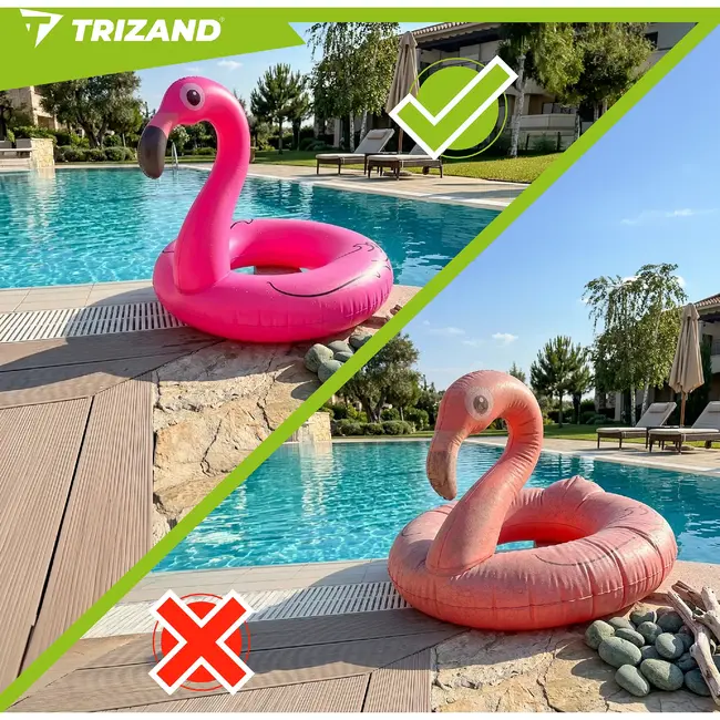 Trizand Opblaasbare flamingo zwemband 102 cm van PVC voor zwembad, strand en vakantie met maximale belasting 150 kg