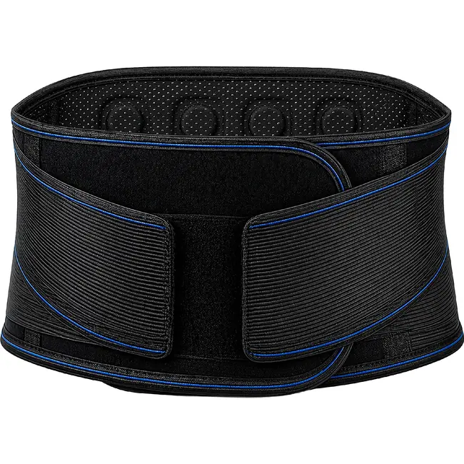 Trizand Verstelbare rugondersteuningsband 110 cm met 24 magneten, klittenband en aluminium versteviging voor onderrug
