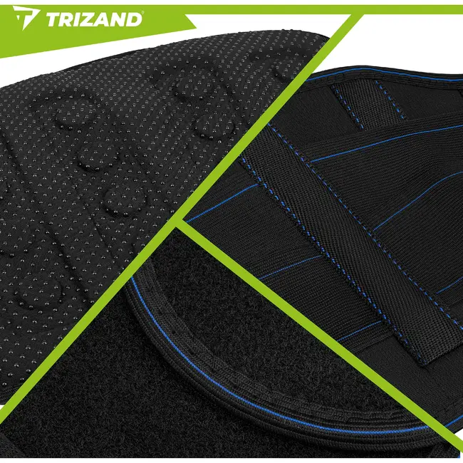 Trizand Rugsteunband met 24 magneten, aluminium versteviging, klittenbandsluiting en XL pasvorm van 85 tot 100 cm voor onderrug