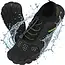 Trizand Zwarte waterschoenen maat 45 met 5 mm antislipzool, flexibele pasvorm en trekkoord voor strand en watersport