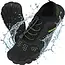 Trizand Zwarte waterschoenen maat 44 met 5 mm antislipzool, flexibele pasvorm en trekkoord voor strand en watersport