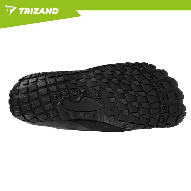 Trizand Zwarte waterschoenen maat 44 met 5 mm antislipzool, flexibele pasvorm en trekkoord voor strand en watersport