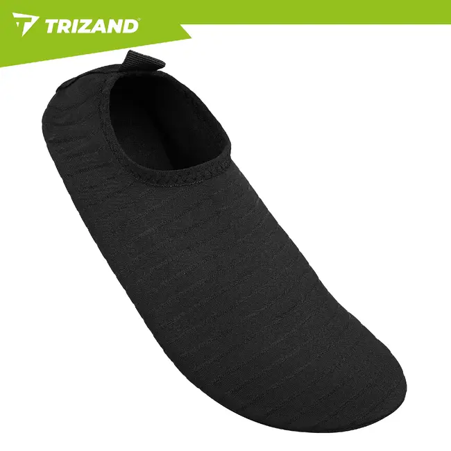 Trizand Zwarte waterschoenen maat 45 voor strand zwembad en watersport met antislip zool en comfortabele pasvorm