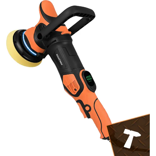Bigstren Excentrische autopolijstmachine 1000 W met 125 mm steunschijf, 15 mm uitslag en 8 m kabel