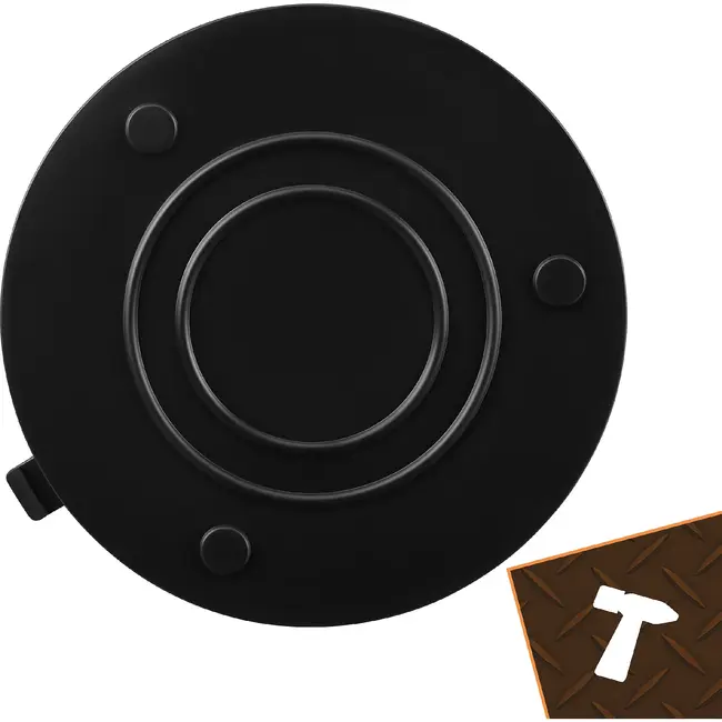 Bigstren Vacuüm zuignapset zwart 200 mm, set van 2 met pomp, drukmeter, koffer en grip voor gladde oppervlakken tot 200 kg per stuk