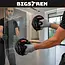 Bigstren Vacuüm zuignapset zwart 200 mm, set van 2 met pomp, drukmeter, koffer en grip voor gladde oppervlakken tot 200 kg per stuk