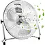 Ruhhy Vloerventilator 50 cm 130 W met aluminium bladen 3 snelheden kogellagers en stevige basis voor droge ruimtes