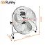 Ruhhy Vloerventilator 50 cm 130 W met aluminium bladen 3 snelheden kogellagers en stevige basis voor droge ruimtes