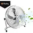 Ruhhy Vloerventilator 50 cm 130 W met aluminium bladen 3 snelheden kogellagers en stevige basis voor droge ruimtes