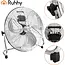 Ruhhy Vloerventilator 50 cm 130 W met aluminium bladen 3 snelheden kogellagers en stevige basis voor droge ruimtes