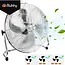 Ruhhy Vloerventilator 50 cm 130 W met aluminium bladen 3 snelheden kogellagers en stevige basis voor droge ruimtes