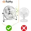 Ruhhy Vloerventilator 50 cm 130 W met aluminium bladen 3 snelheden kogellagers en stevige basis voor droge ruimtes