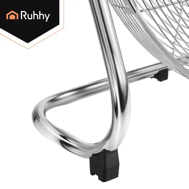Ruhhy Vloerventilator 50 cm 130 W met aluminium bladen 3 snelheden kogellagers en stevige basis voor droge ruimtes