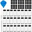 Ruhhy Kruidenpotjes set 24 stuks van glas 120 ml met 2-in-1 doseerdoppen, 72 labels, trechter, marker en reinigingsborstels