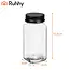 Ruhhy Kruidenpotjes set 24 stuks van glas 120 ml met 2-in-1 doseerdoppen, 72 labels, trechter, marker en reinigingsborstels