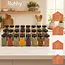 Ruhhy Kruidenpotjes set 24 stuks van glas 120 ml met 2-in-1 doseerdoppen, 72 labels, trechter, marker en reinigingsborstels