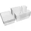 Ruhhy Lade-organizer 25-delig transparant met stapelbare bakjes in 4 formaten voor bureau keuken make-up lade en kantoorla