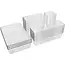 Ruhhy Lade-organizer 25-delig transparant met stapelbare bakjes in 4 formaten voor bureau keuken make-up lade en kantoorla