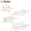 Ruhhy Lade-organizer 25-delig transparant met stapelbare bakjes in 4 formaten voor bureau keuken make-up lade en kantoorla